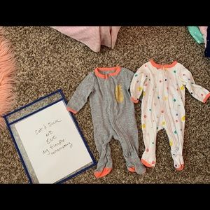 Cat and Jack dual zipper sleepers newborn